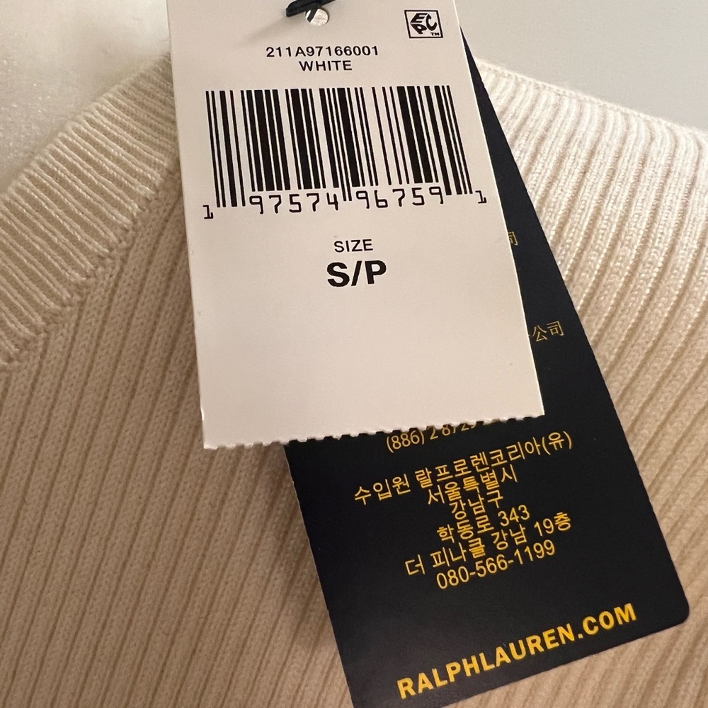 Ralph Lauren Cream sweater pleated long sleeve dress. - Picture 5 of 11